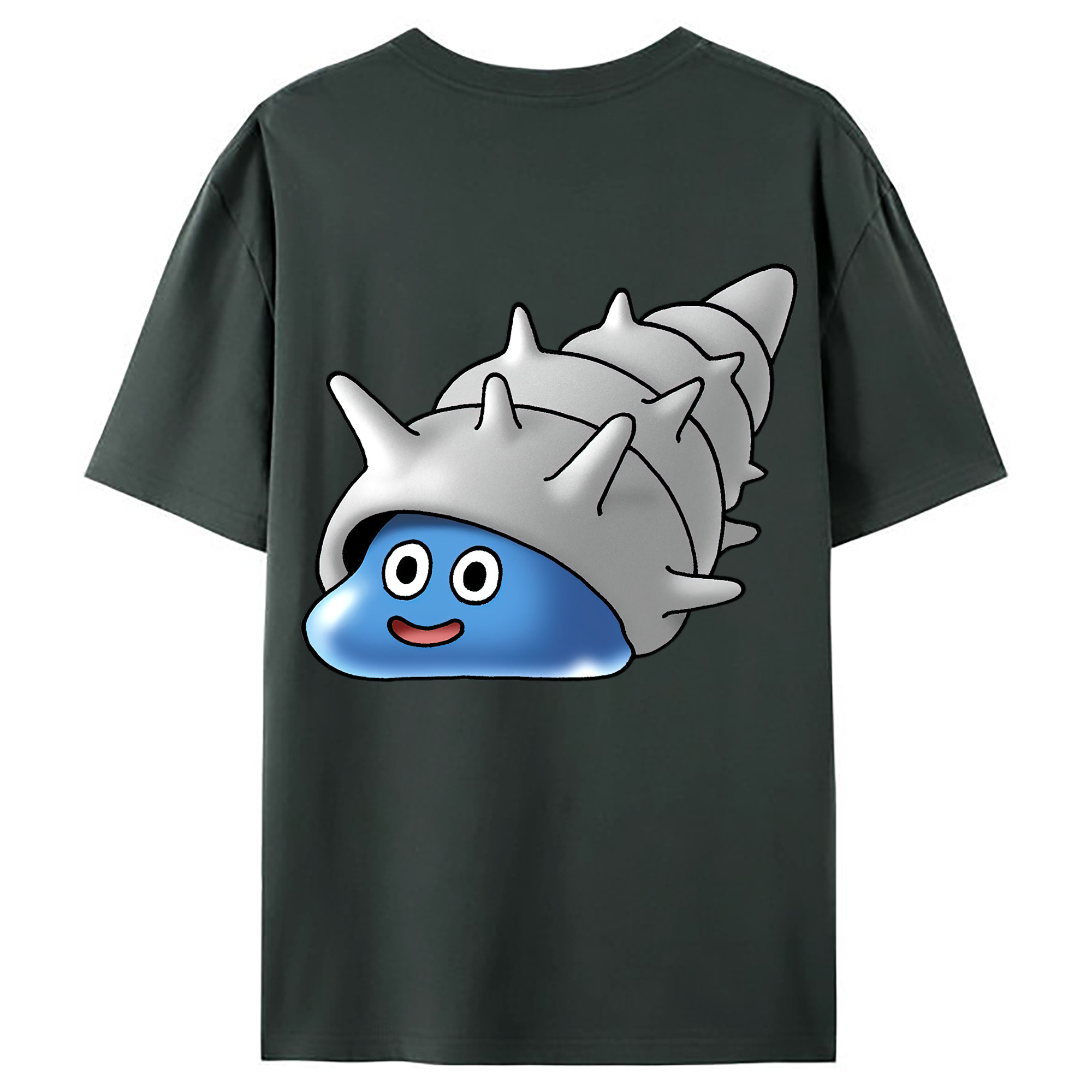 （画像用） ドラゴンクエスト Doragon Kuesuto Dragon Quest 綿100％ メンズ半袖Tシャツ（バックプリント） 通気性
